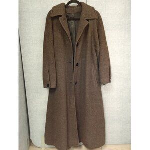 Vintage Regency Brown Wool Trench Coat Size Extra Large